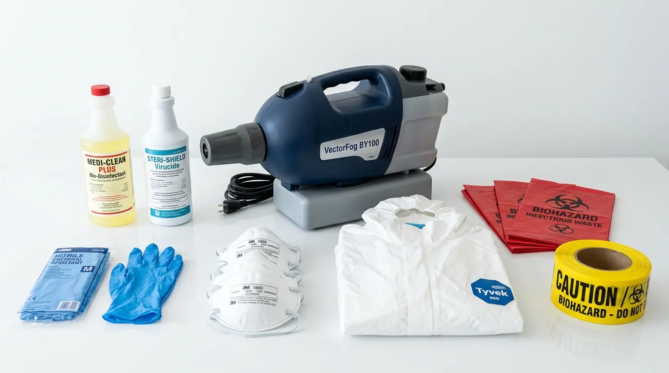 Professional biohazard remediation crew working in Aquia Harbour