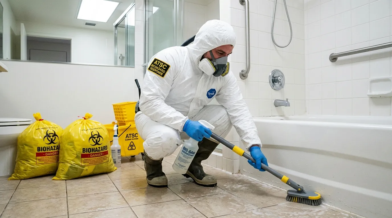 Decontamination equipment deployed for Blood Cleanup in Aquia Harbour